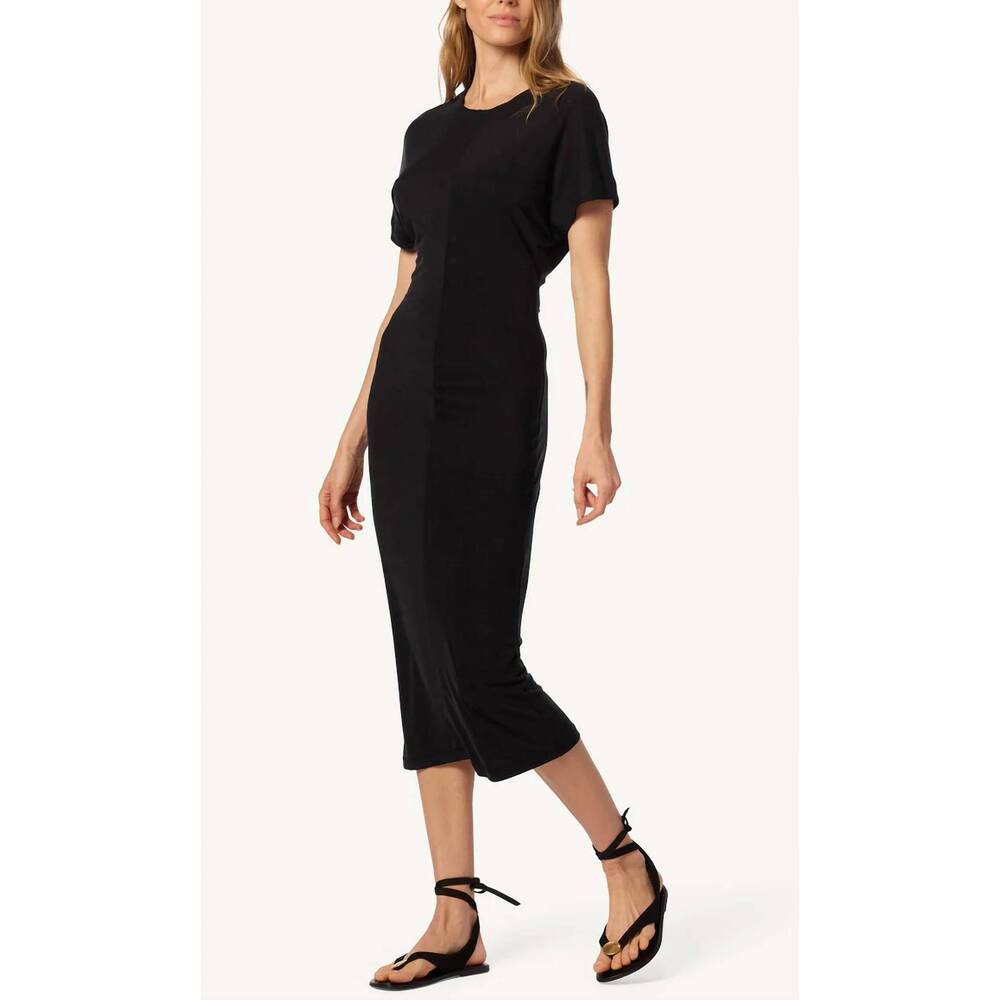NEW SABLYN lynn slouch waist midi t-shirt dress in black